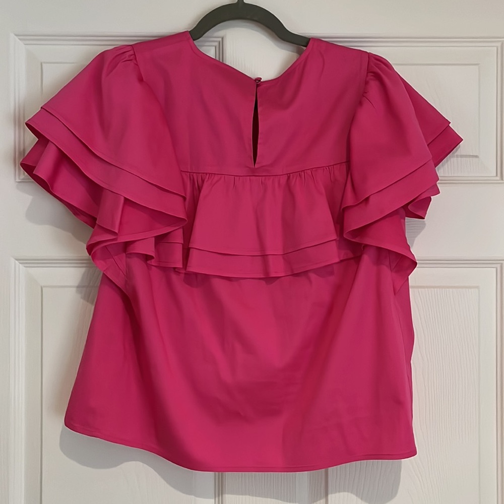 Crosby Pink Ruffle Top XS - Picture 2 of 4